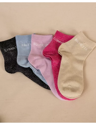 Chaussettes lurex message