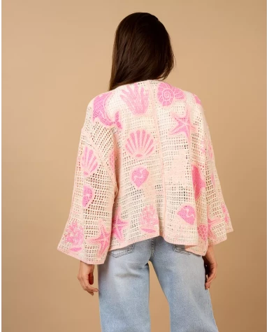 Gilet macramé coquillages
