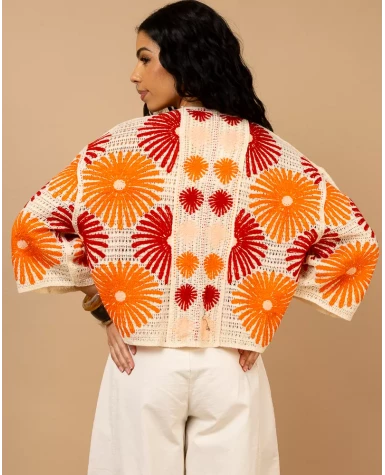 Gilet macramé soleil Gilet macramé soleil