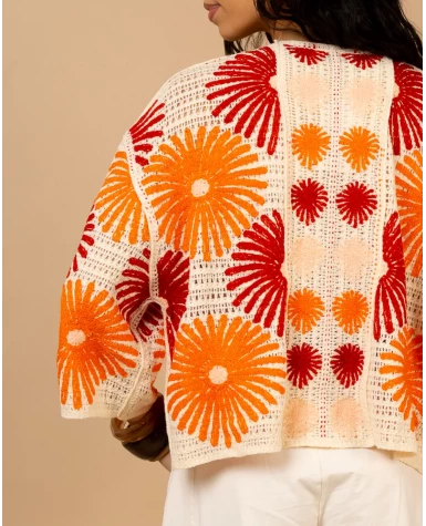 Gilet macramé soleil Gilet macramé soleil