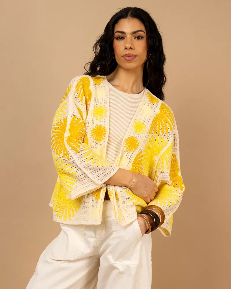 Gilet macramé soleil Gilet macramé soleil