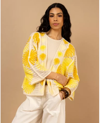 Gilet macramé soleil Gilet macramé soleil