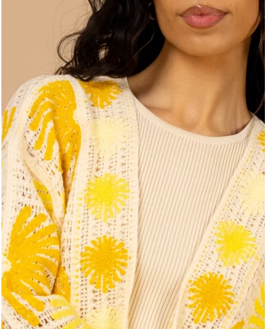 Gilet macramé soleil Gilet macramé soleil