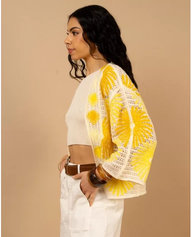 Gilet macramé soleil Gilet macramé soleil