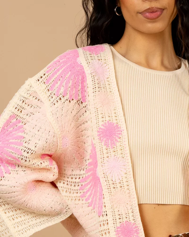 Gilet macramé soleil Gilet macramé soleil