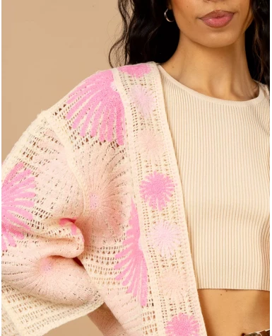 Gilet macramé soleil Gilet macramé soleil