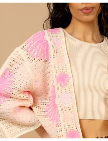 Gilet macramé soleil
