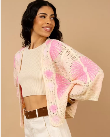 Gilet macramé soleil Gilet macramé soleil