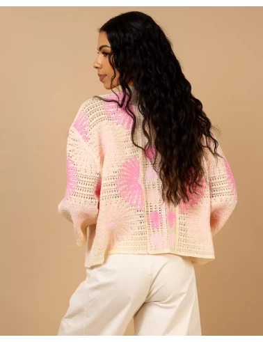 Gilet macramé soleil