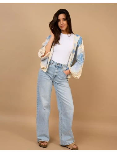 Gilet macramé soleil