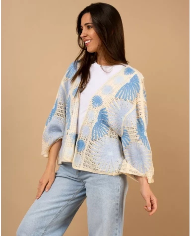 Gilet macramé soleil Gilet macramé soleil