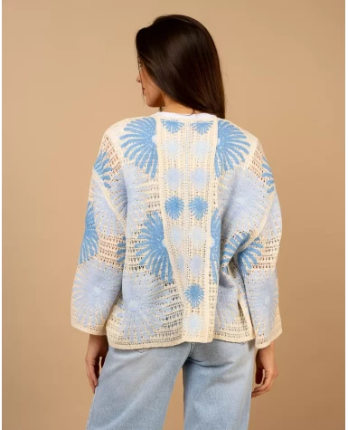 Gilet macramé soleil Gilet macramé soleil