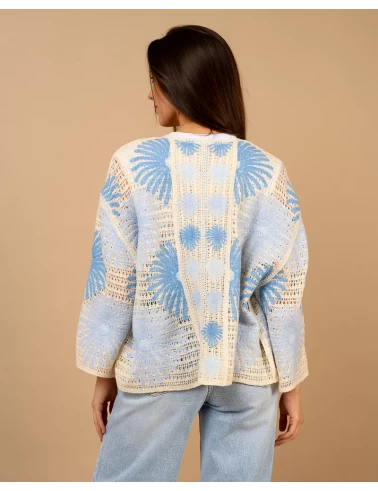 Gilet macramé soleil