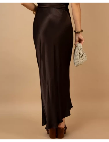 Jupe longue effet satin