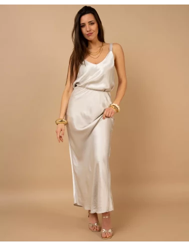 Jupe longue effet satin