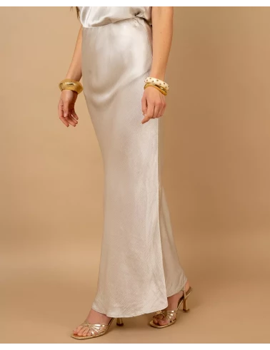 Jupe longue effet satin