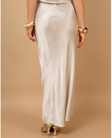 Jupe longue effet satin