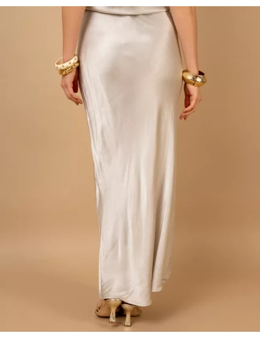 Jupe longue effet satin