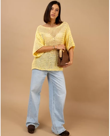 Top maille ajourée