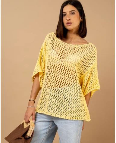 Top maille ajourée