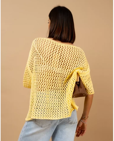 Top maille ajourée