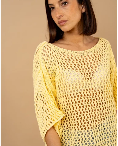 Top maille ajourée