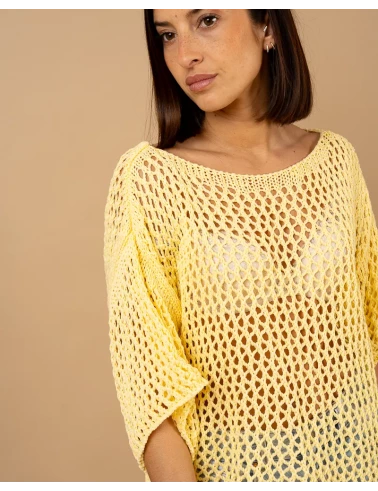 Top maille ajourée