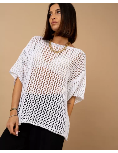 Top maille ajourée