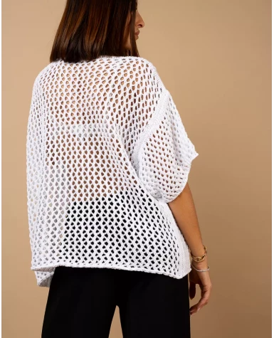 Top maille ajourée