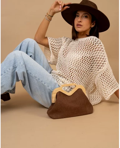 Top maille ajourée