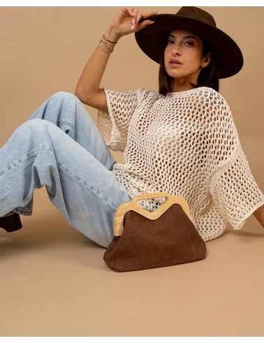 Top maille ajourée