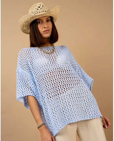 Top maille ajourée