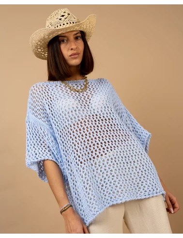 Top maille ajourée