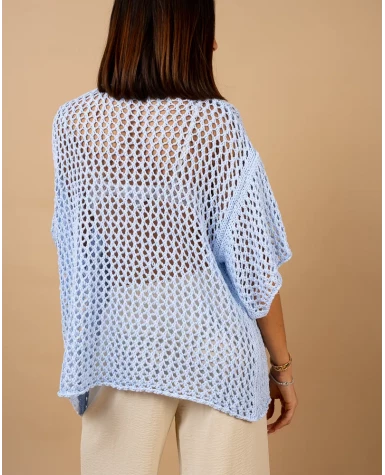 Top maille ajourée