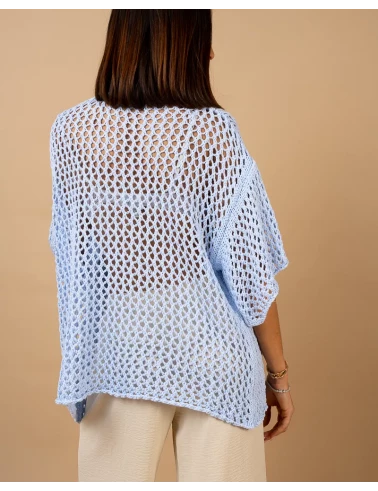Top maille ajourée
