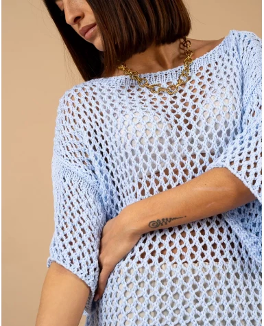Top maille ajourée