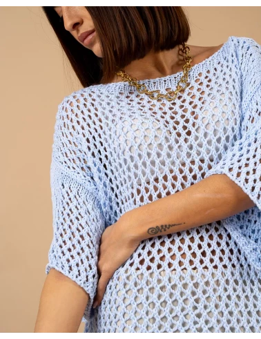 Top maille ajourée
