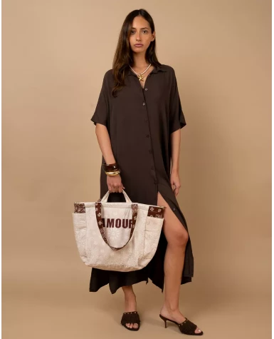 Robe longue chemise