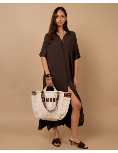 Robe longue chemise