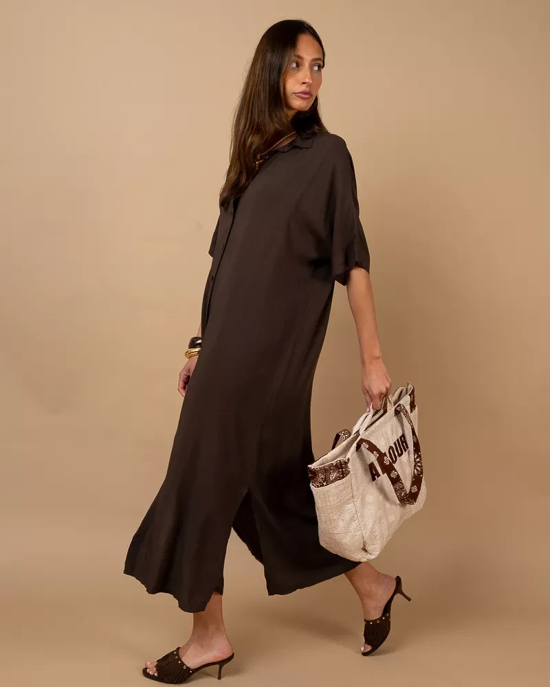 Robe longue chemise