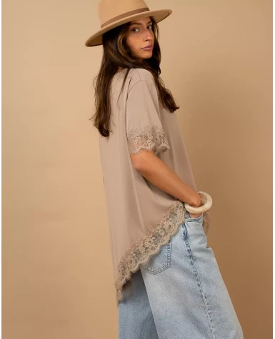 T-Shirt bord dentelle