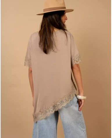 T-Shirt bord dentelle