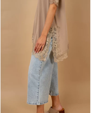 T-Shirt bord dentelle
