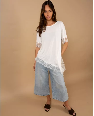 T-Shirt bord dentelle