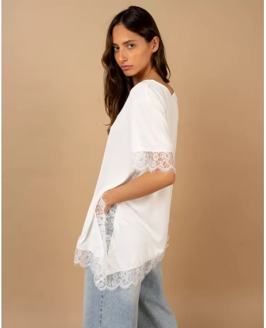 T-Shirt bord dentelle