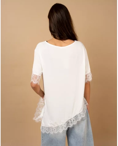 T-Shirt bord dentelle