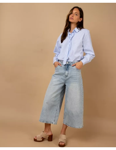 Chemise rayée cravate