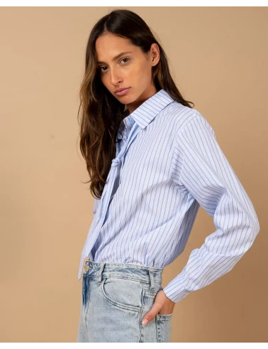 Chemise rayée cravate