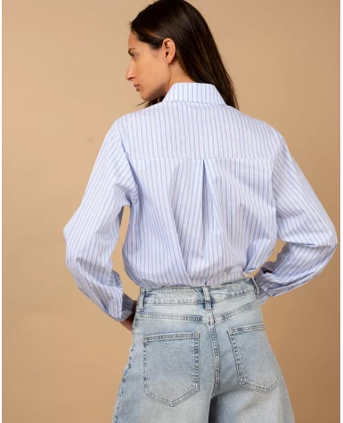 Chemise rayée cravate