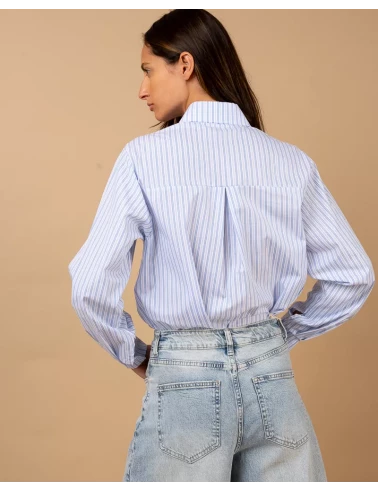 Chemise rayée cravate